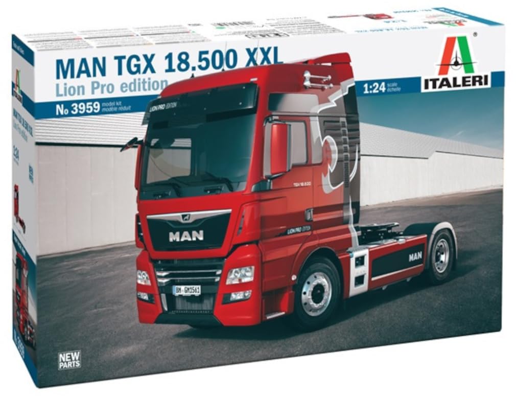 Italeri 1/24 MAN TGX XXL D38 Scale Model with New Parts and Decals