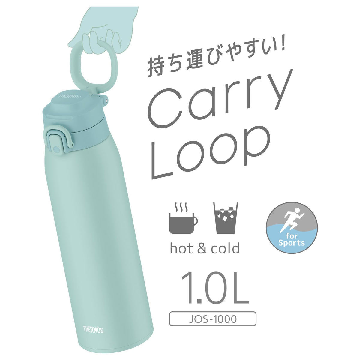 THERMOS Vacuum Insulated Travel Mug 1L Mint Blue