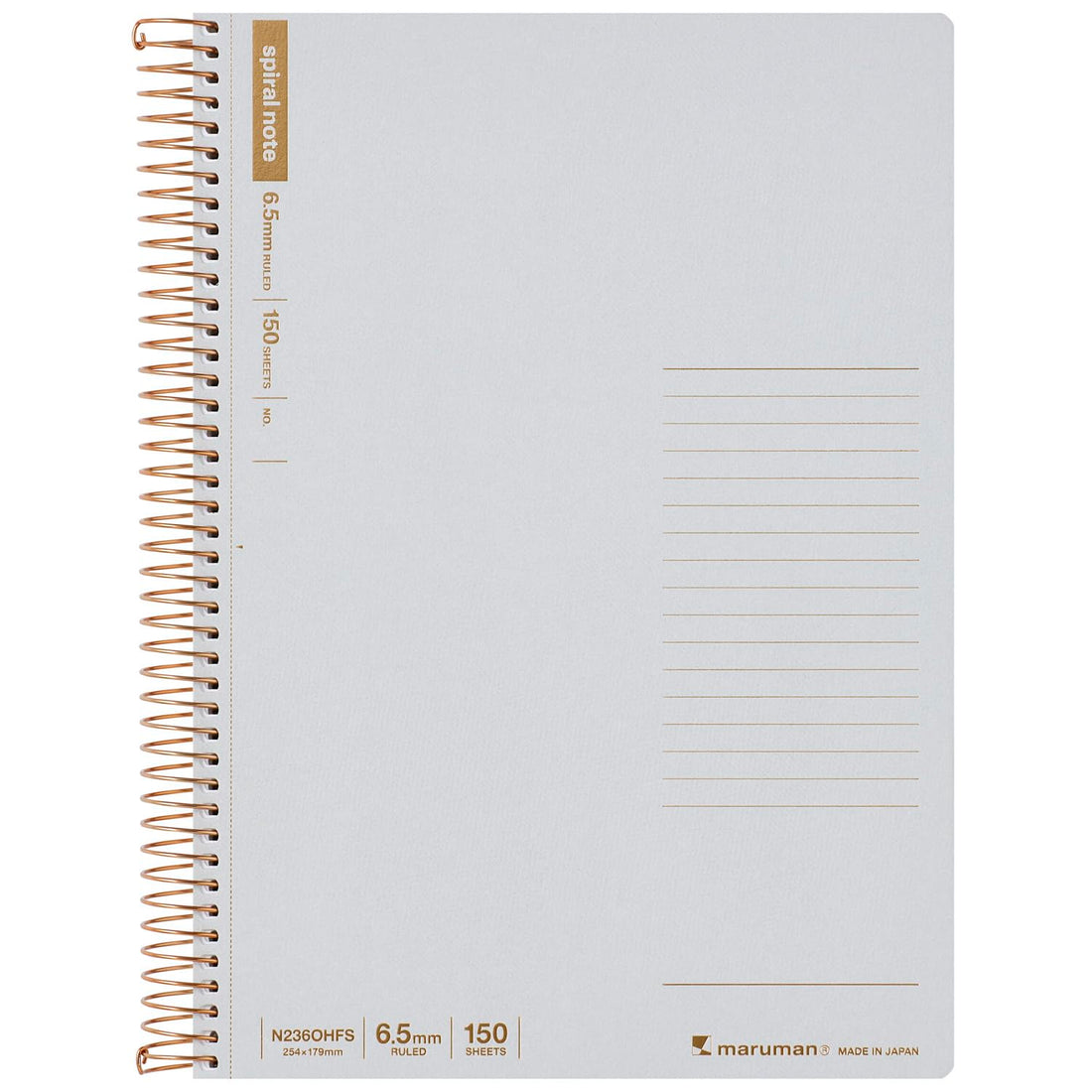 Maruman B5 Ring Notebook Light Gray 150 Pages for Everyday Use
