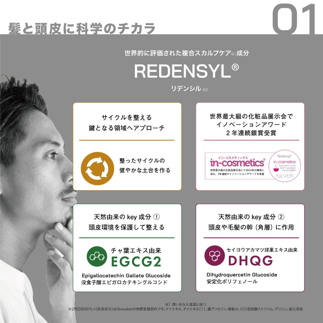 DRZERO Hair and Scalp Shampoo for Men 400ml Made in Japan