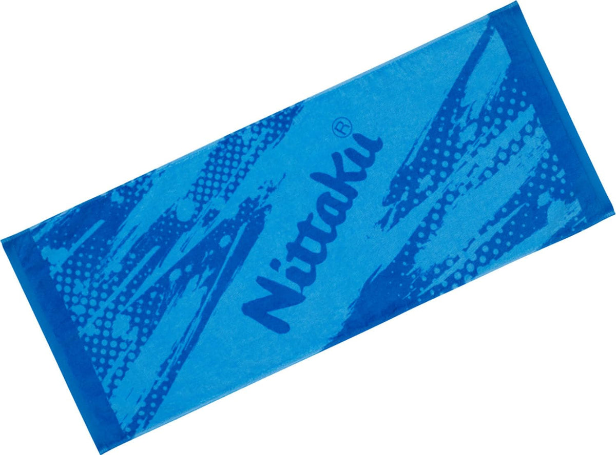 Nittaku Table Tennis Towel 100% Cotton Blue 33x80cm