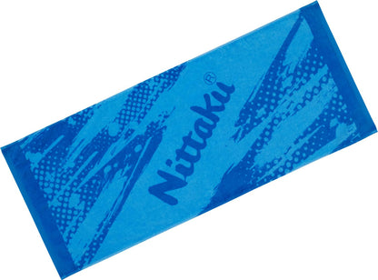 Nittaku Table Tennis Towel 100% Cotton Blue 33x80cm