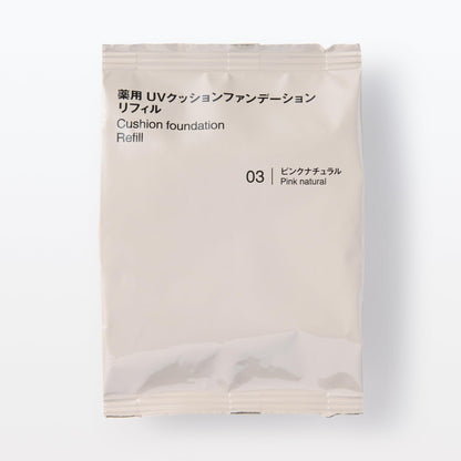 MUJI UV Cushion Foundation Refill SPF40 14g Pink Natural