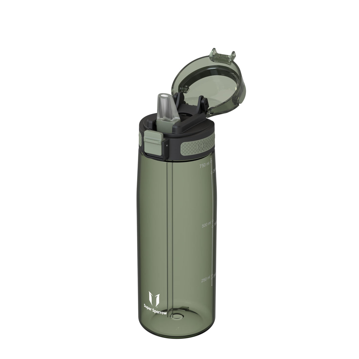 Super Sparrow Water Bottle 750ml BPA-Free with Straw