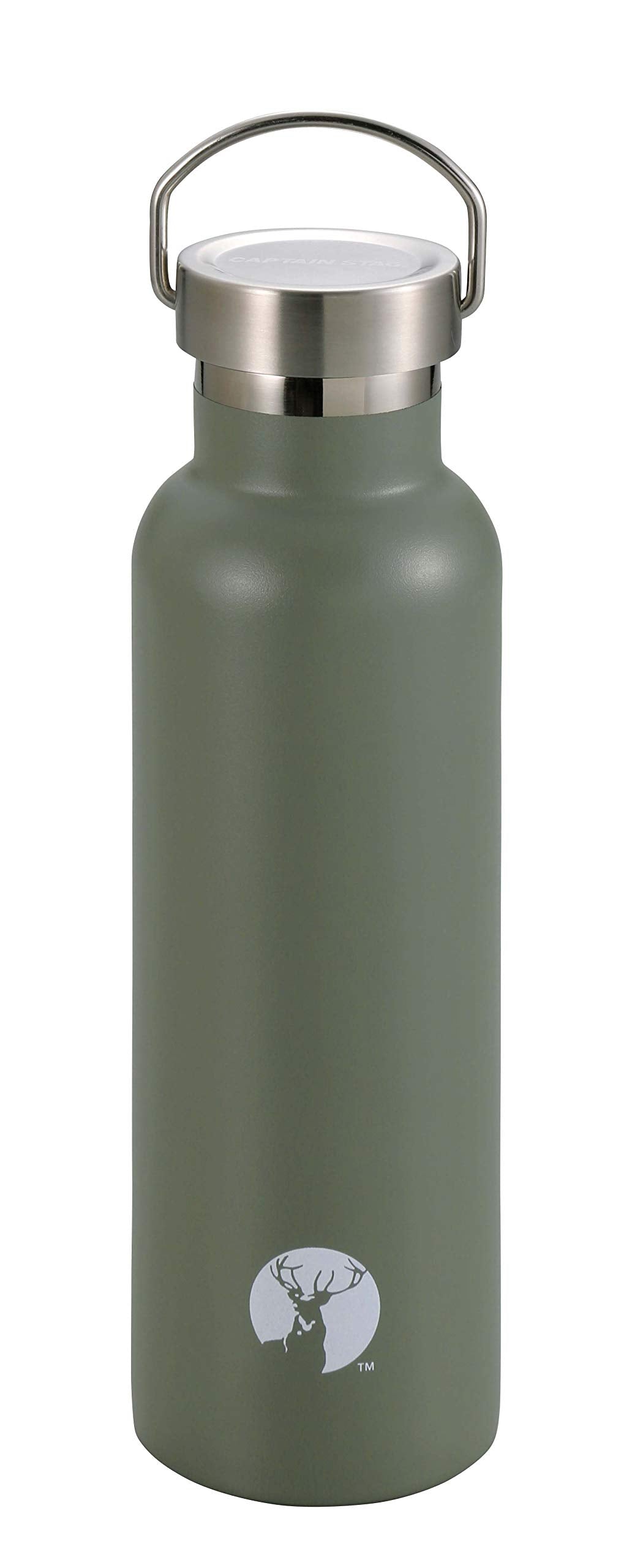 CAPTAIN STAG Sports Bottle Vacuum Insulated 600ml Antique Green