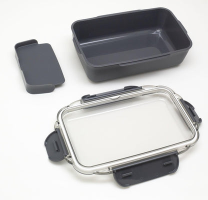 OSK Lunch Box with Dividers Calm Color Charcoal 900ml