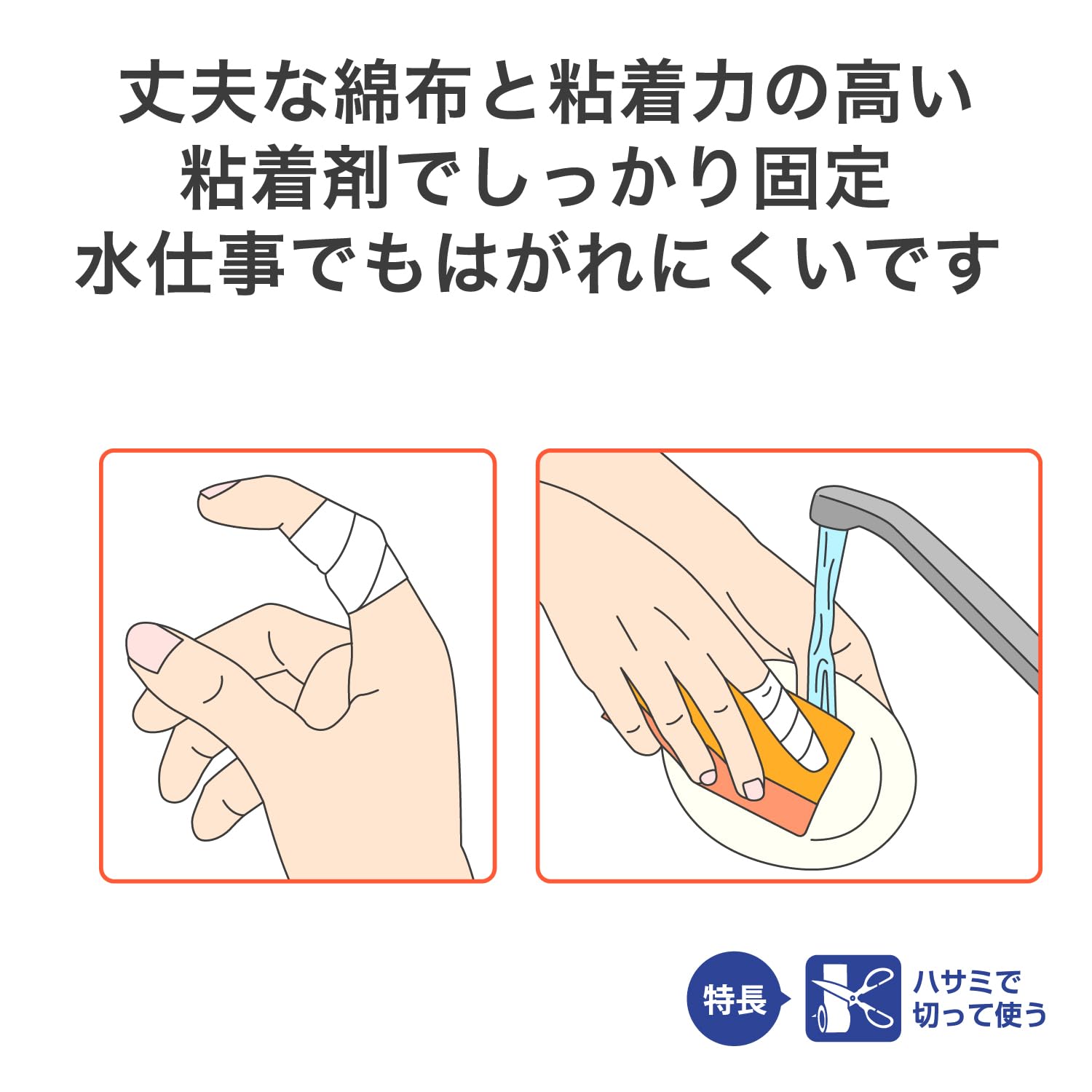 NICHIBAN Fabric Bandage 50mm x 5m for Secure Fixation