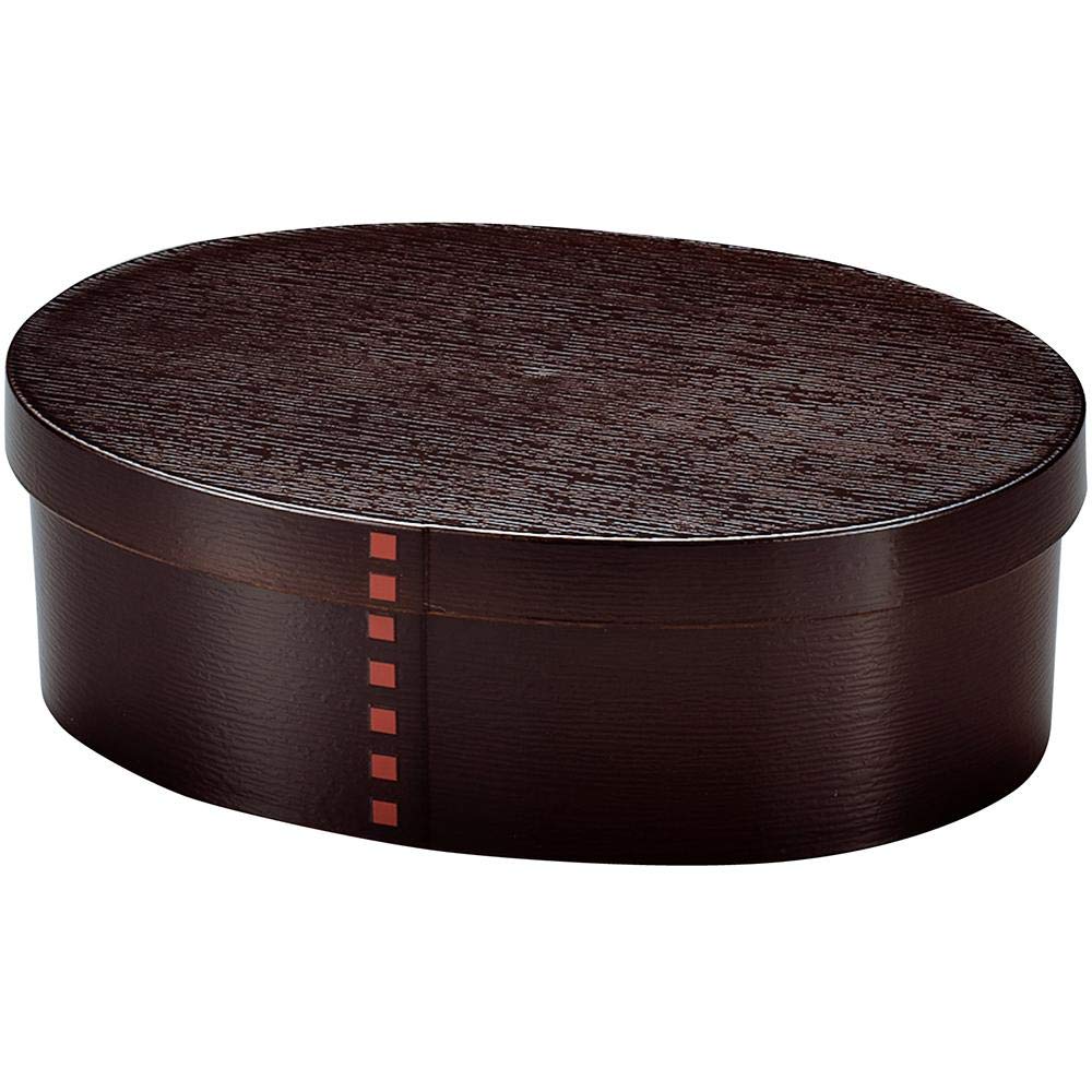 Tatsumiya Bento Box Large Dark Brown with Antibacterial Features 800ml