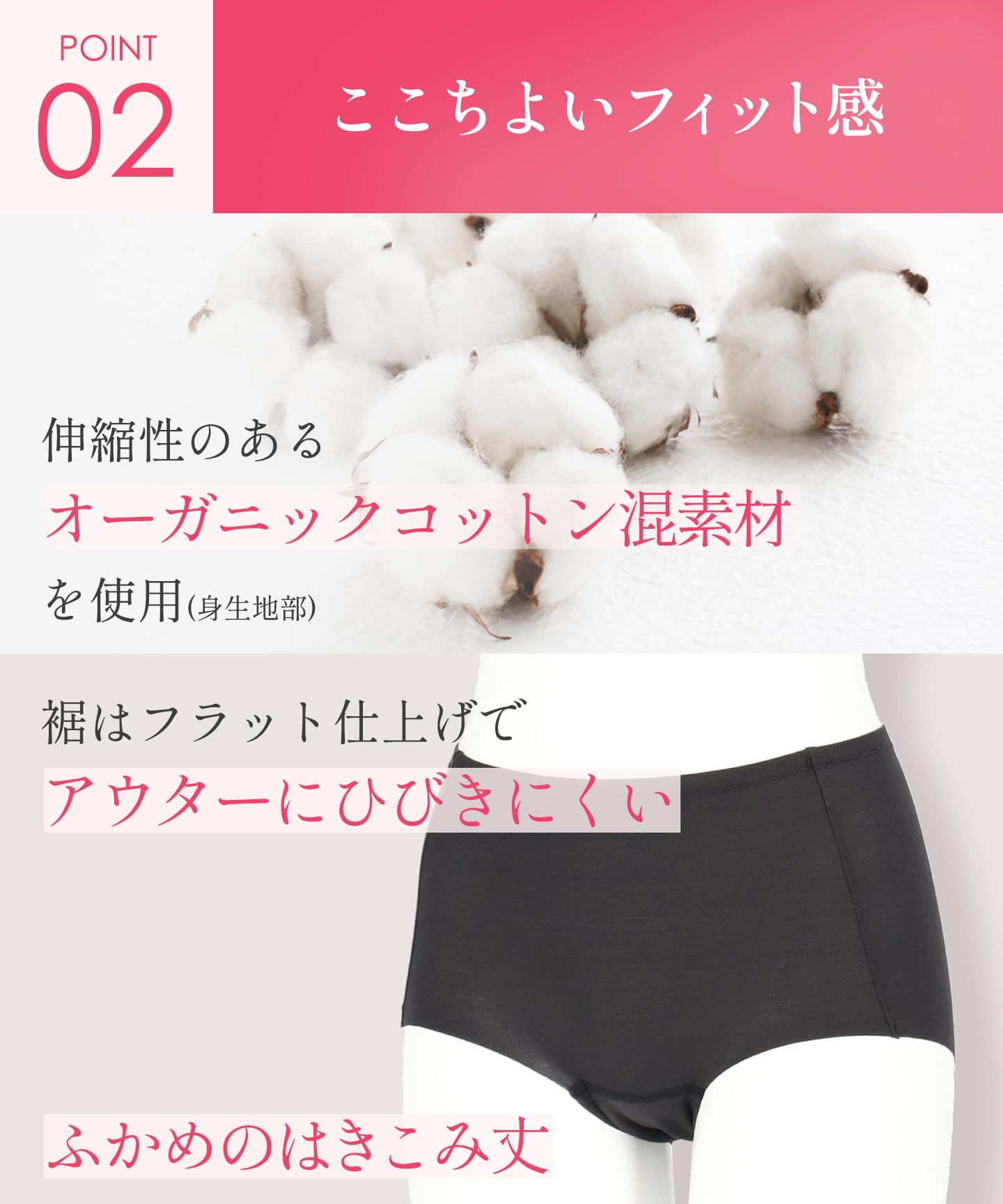 Wing Wacoal Nighttime Sanitary Shorts with Organic Cotton Blend
