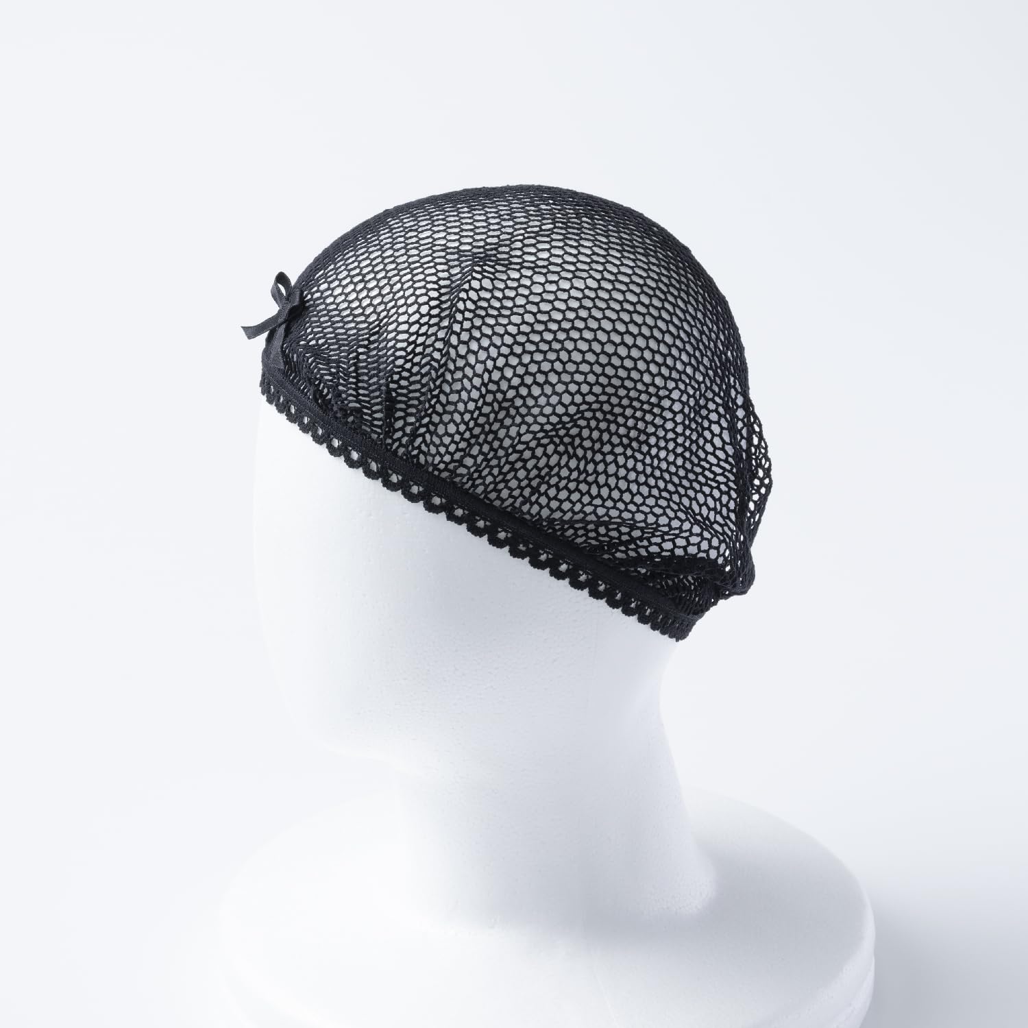 KAI Hair Goods Black Hair Net with Ribbon for Easy Styling