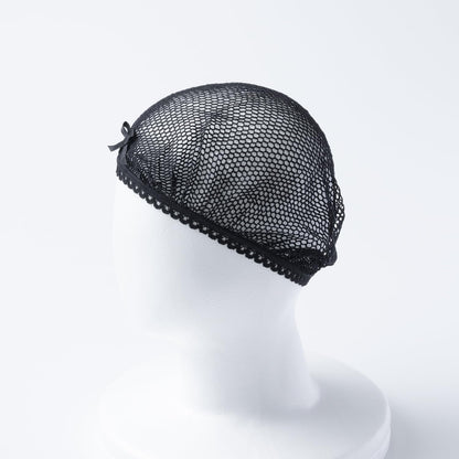 KAI Hair Goods Black Hair Net with Ribbon for Easy Styling