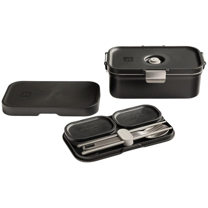 ZWILLING Fresh Save Vacuum Lunch Box Black with Sauce Containers