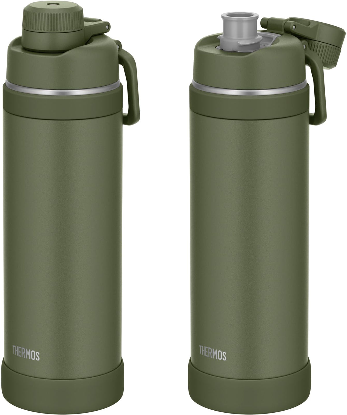 THERMOS Vacuum Insulated Sports Bottle 1L with Handle in Khaki