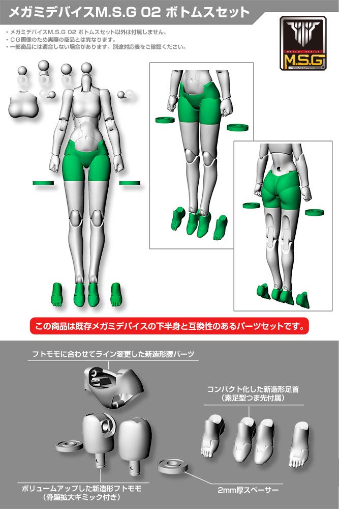 KOTOBUKIYA Mega Man Device M.S.G 02 Bottoms Set Skin Color D