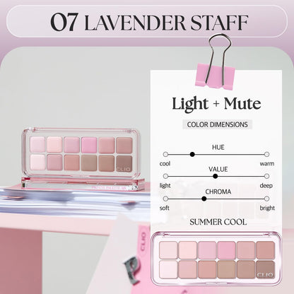 CLIO PRO EYE PALETTE AIR Lavender Staff for Versatile Makeup Looks
