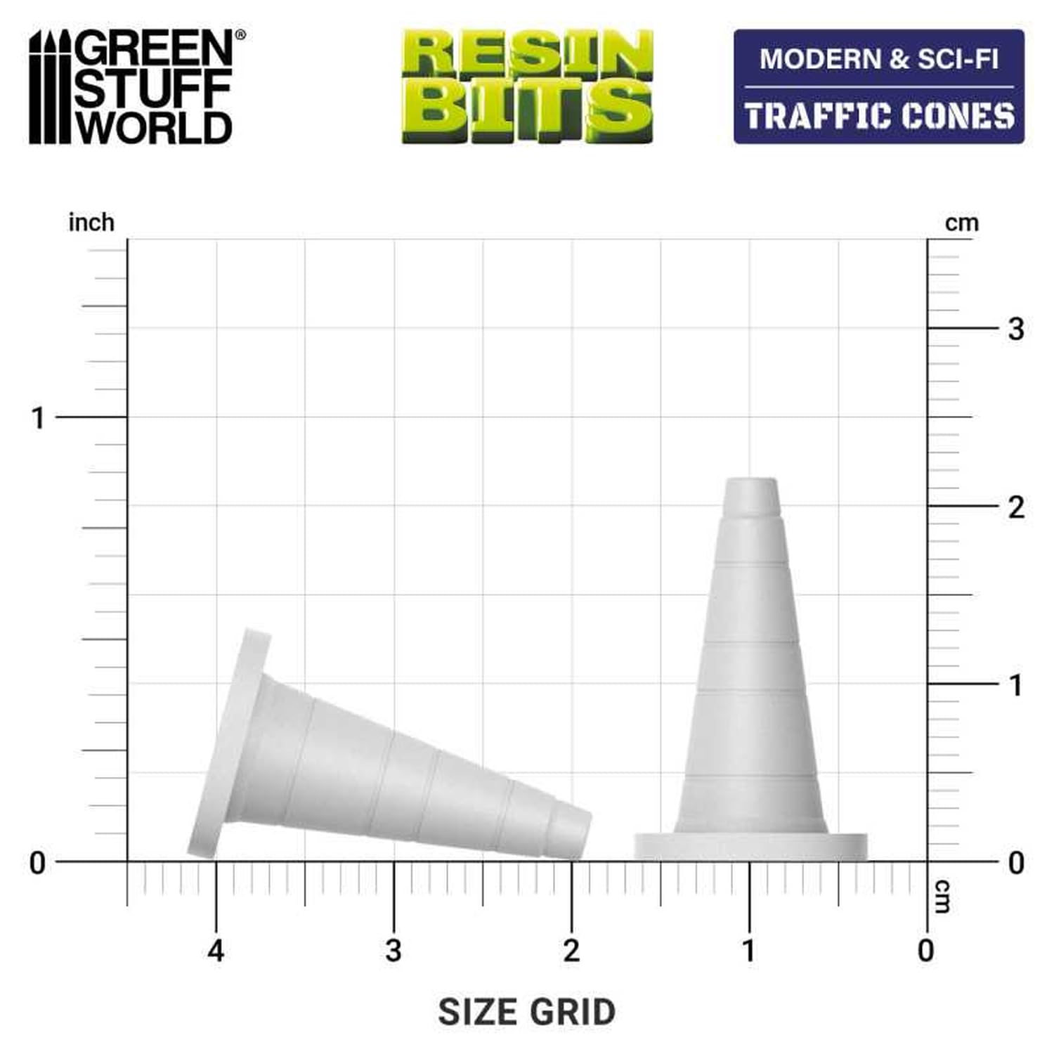 Green Stuff World 1/35 Scale 3D Printed Cone Set for Model Kits