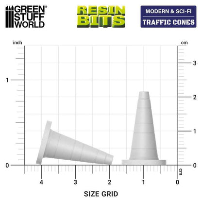 Green Stuff World 1/35 Scale 3D Printed Cone Set for Model Kits