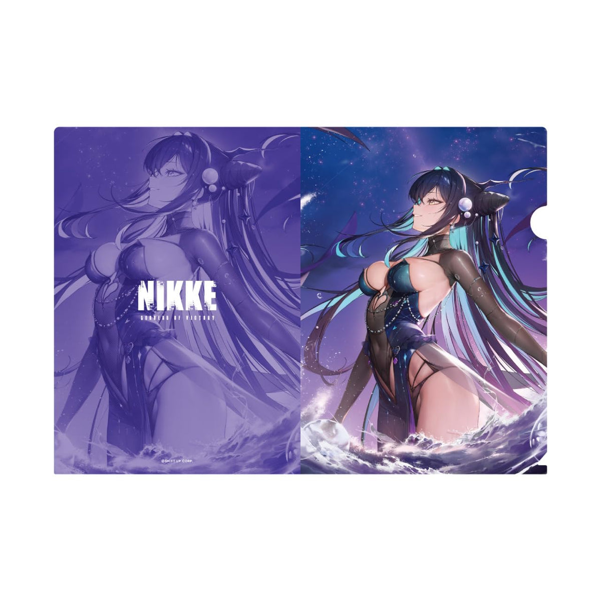 ALGERNON PRODUCT Clear File Little Mermaid Abyss Flower A4 Size