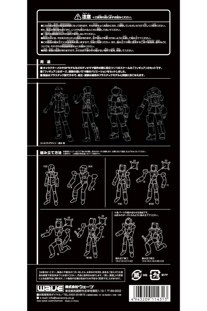 Wave 1/100 Scale Model Staff Parts for Mobile Suit Kits