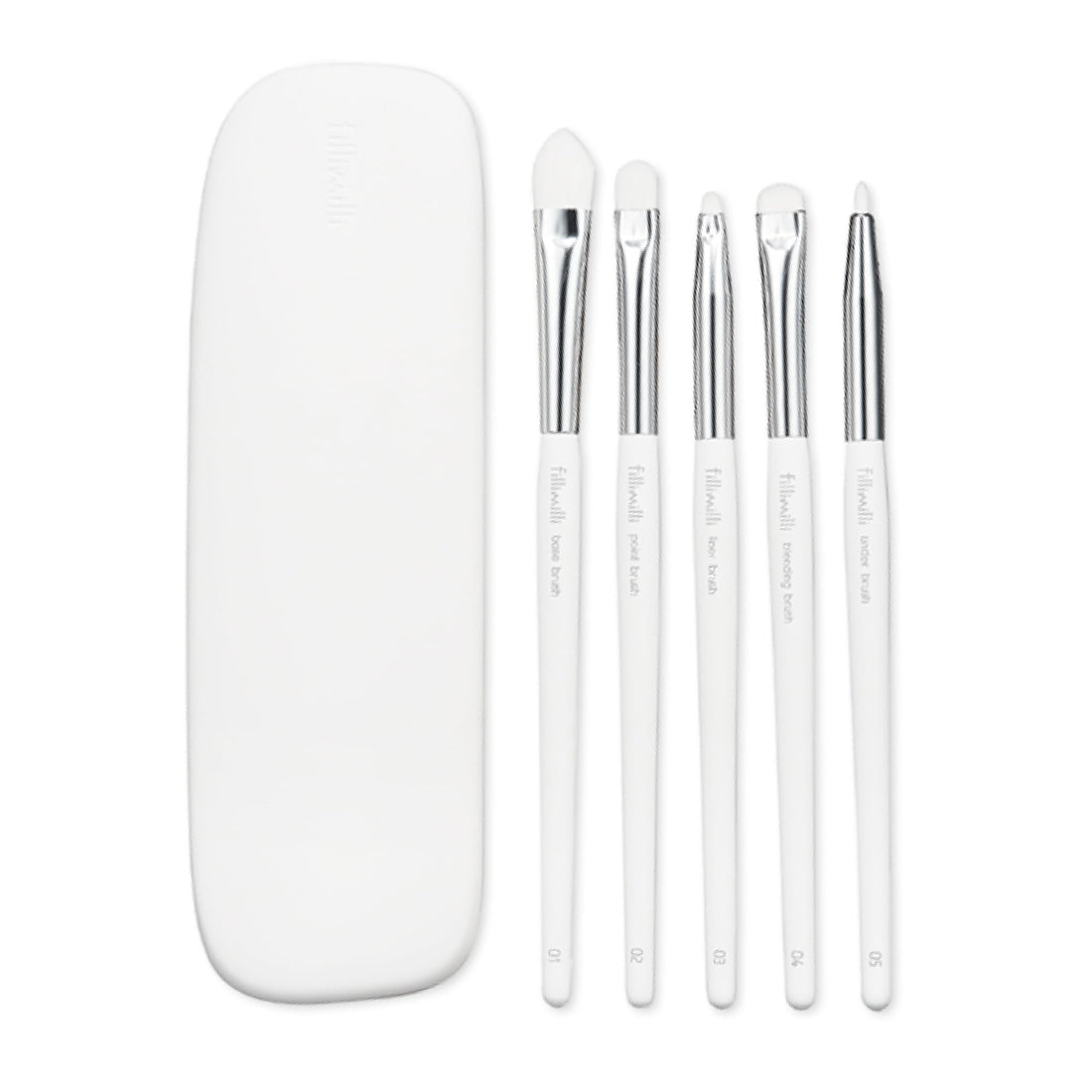 FILLIMILLI Pro Collection Eyebrush Set with Case for Travel