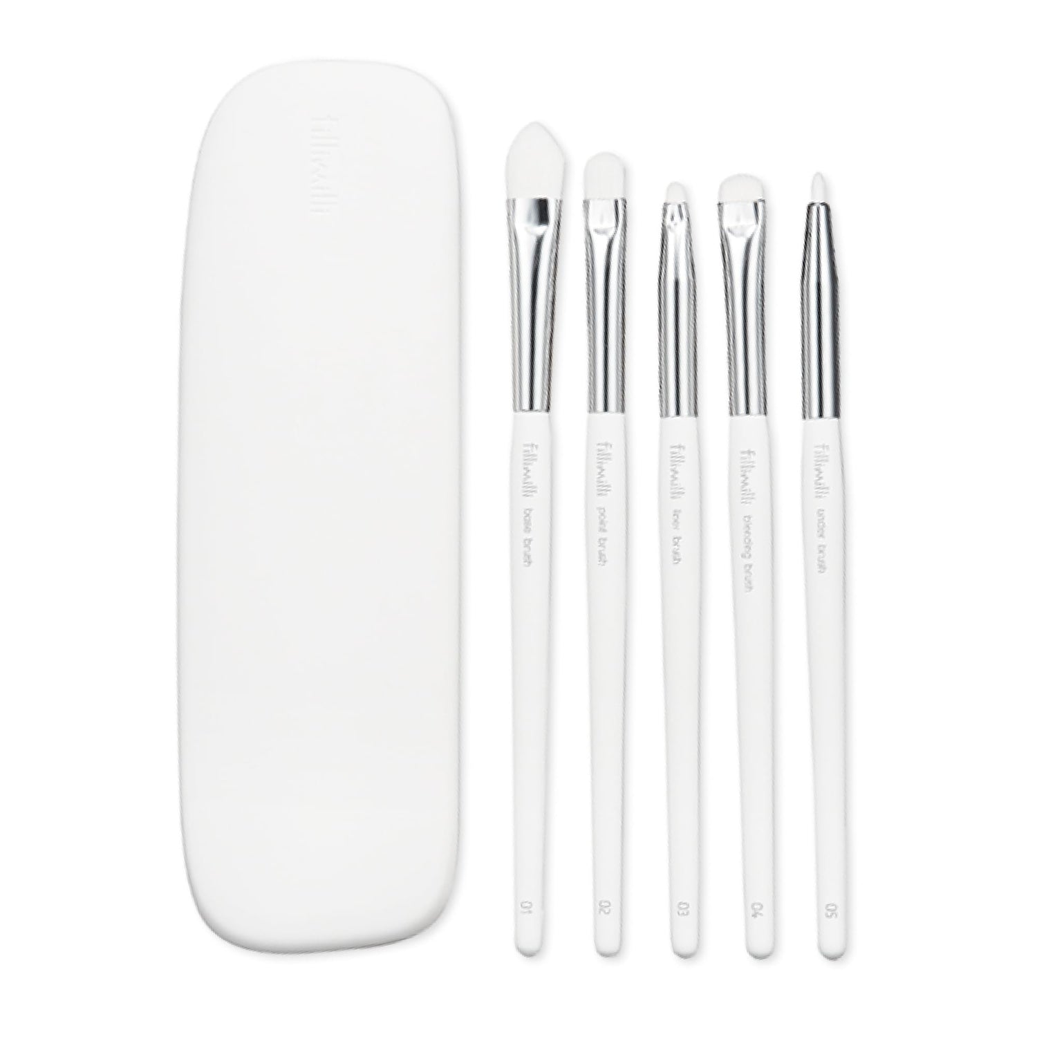FILLIMILLI Pro Collection Eyebrush Set with Case for Travel