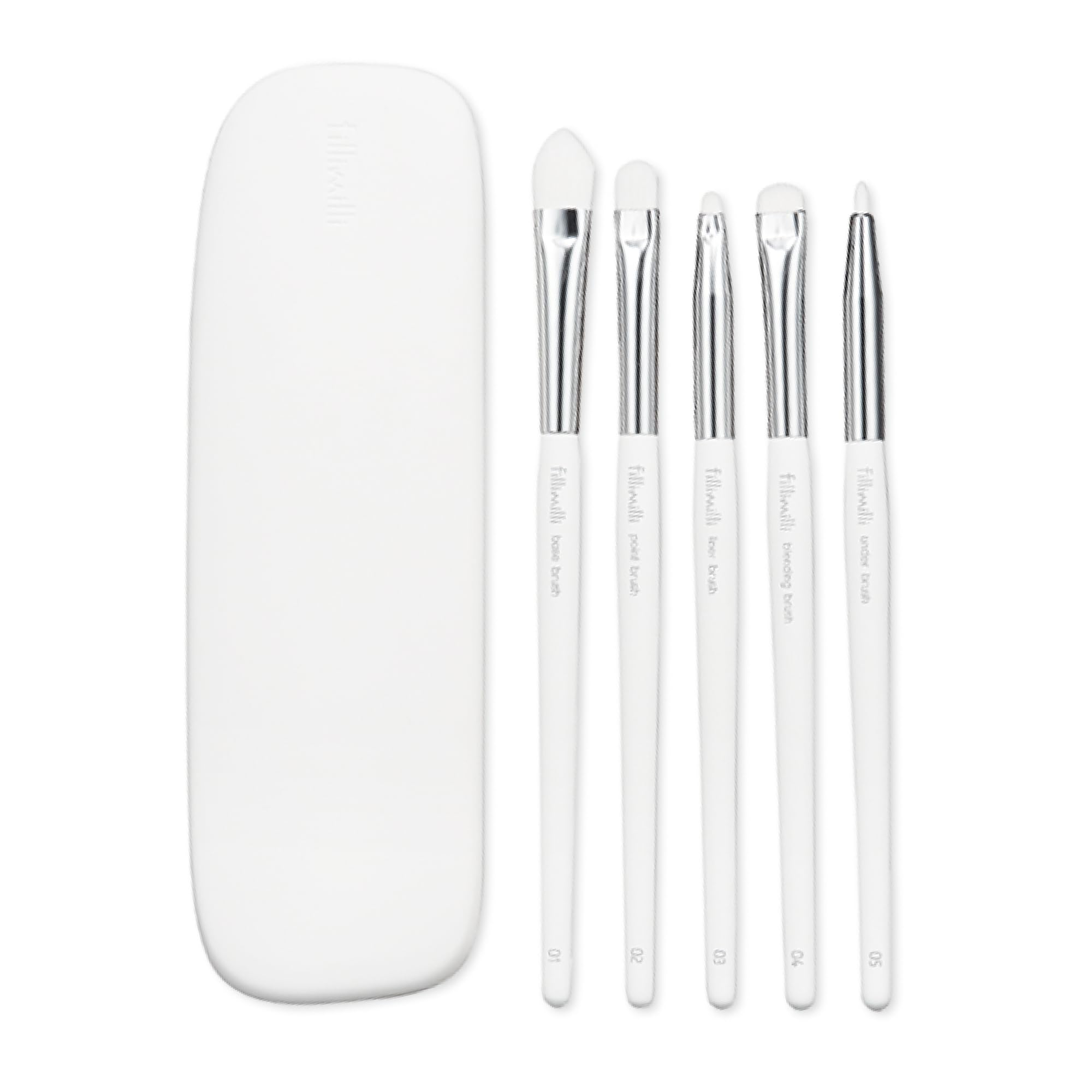 FILLIMILLI Pro Collection Eyebrush Set with Case for Travel