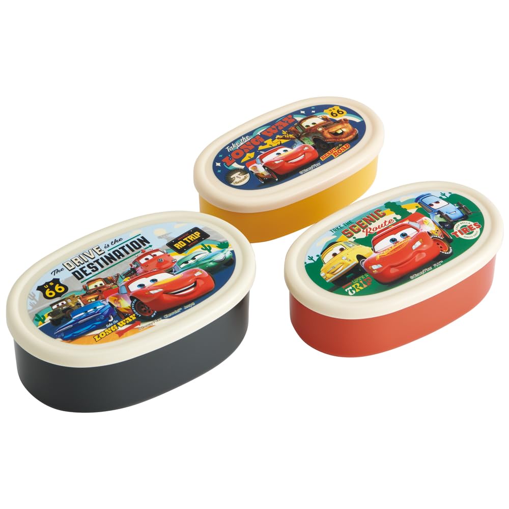Skater Lunch Box Set Antibacterial Storage Containers Disney Cars