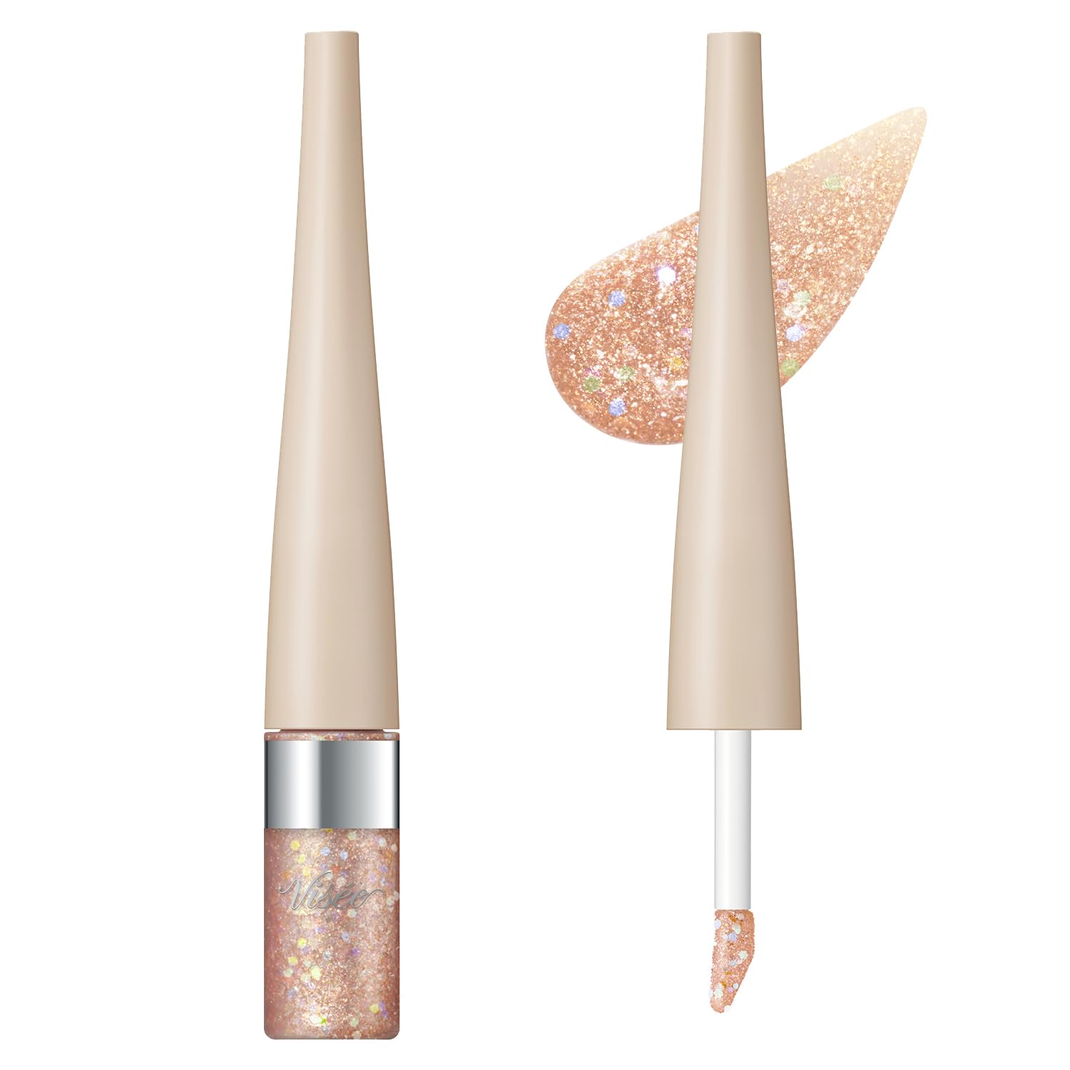 Visee 3D Glitter Eye Liquid OR-4 Orange Gemmy 3.3mL