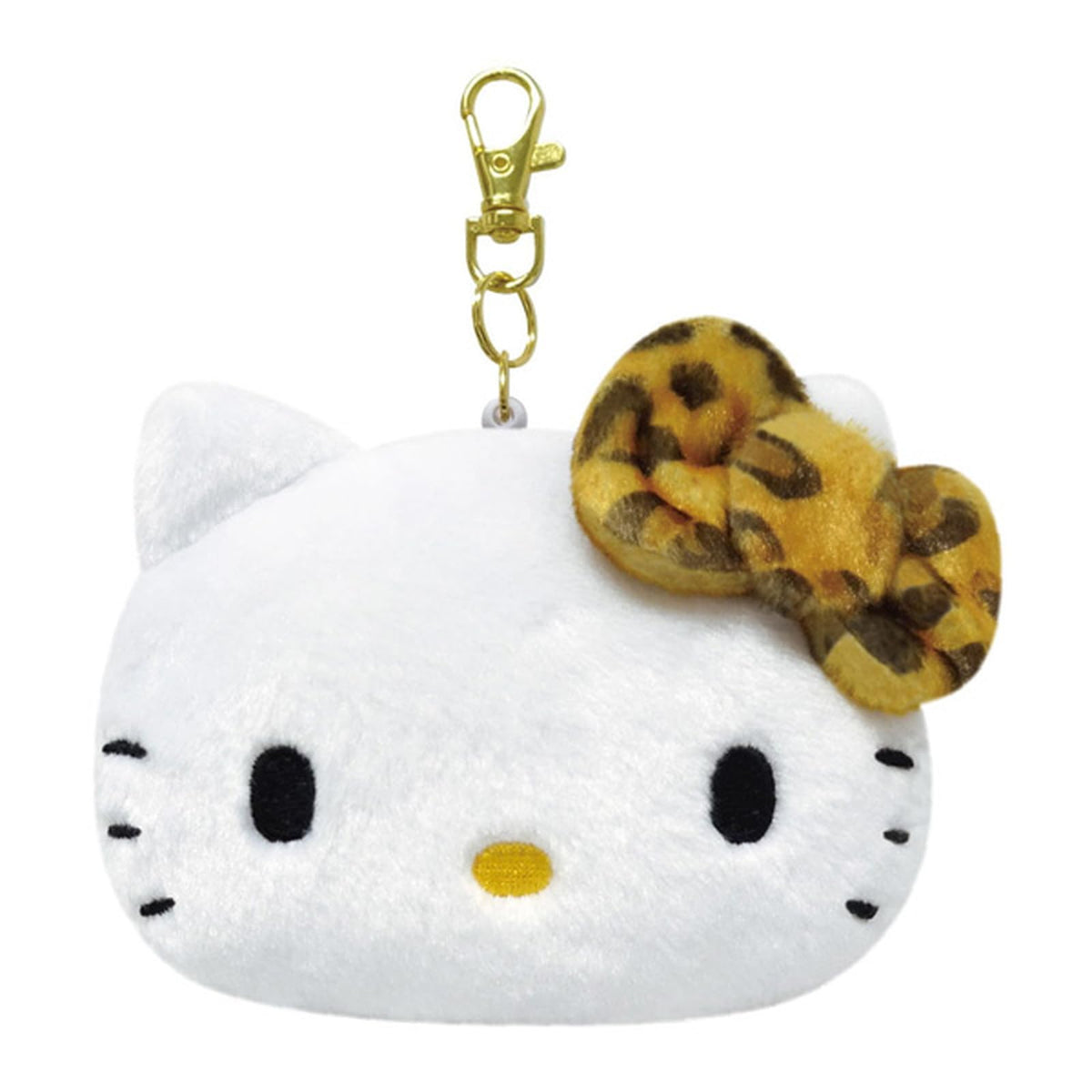 K&amp;Company Hello Kitty Leopard Print Face Pass Case Brown 9x12.2x4.7cm