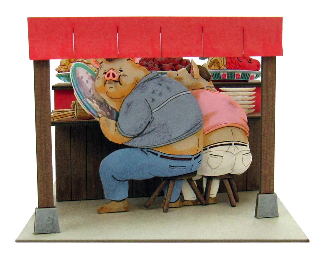 Sankei Studio Ghibli Mini Paper Craft of Spirited Away Parents Pig Transformation