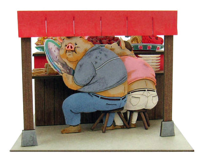 Sankei Studio Ghibli Mini Paper Craft of Spirited Away Parents Pig Transformation