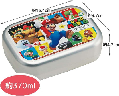 スケーター(Skater) 弁当箱 アルミ ランチボックス 子供用 370ml 保温庫対応 ランチベルト付 日本製 スーパーマリオ 23 男の子 ALB5NV-A