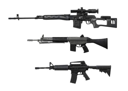 PLATZ Realistic Weapon Series Gunmetal Coated Rifles 1/12 Scale Model