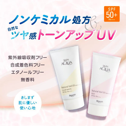 SKIN AQUA Natural Veil UV Essence Clear White 50g Fragrance-Free