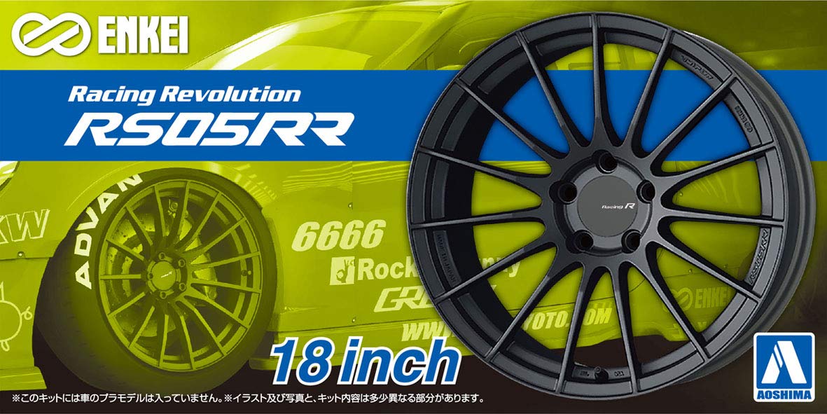Aoshima 1/24 Tuned Parts Enkei RS05RR 18-Inch Model Kit