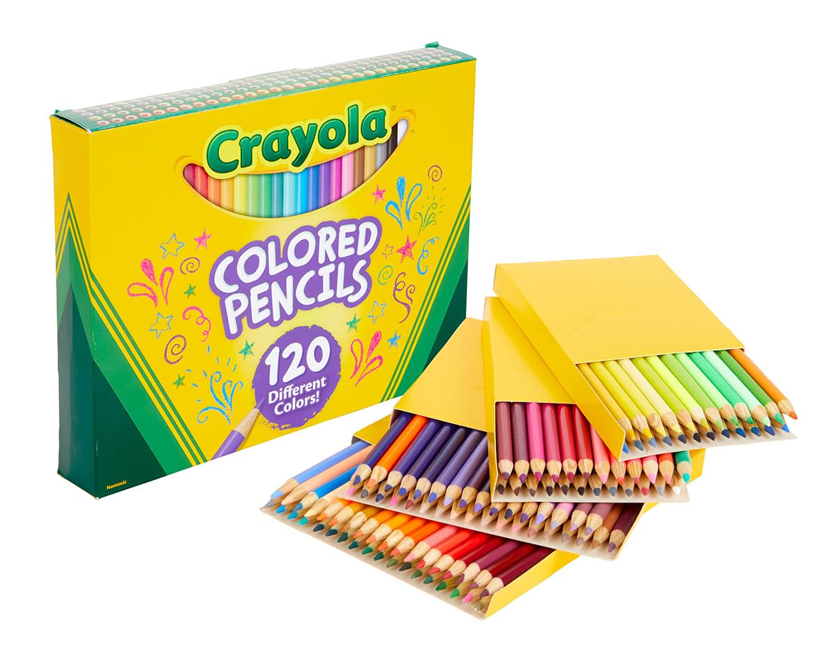 CRAYOLA Vibrant Colored Pencils Set 120 Count