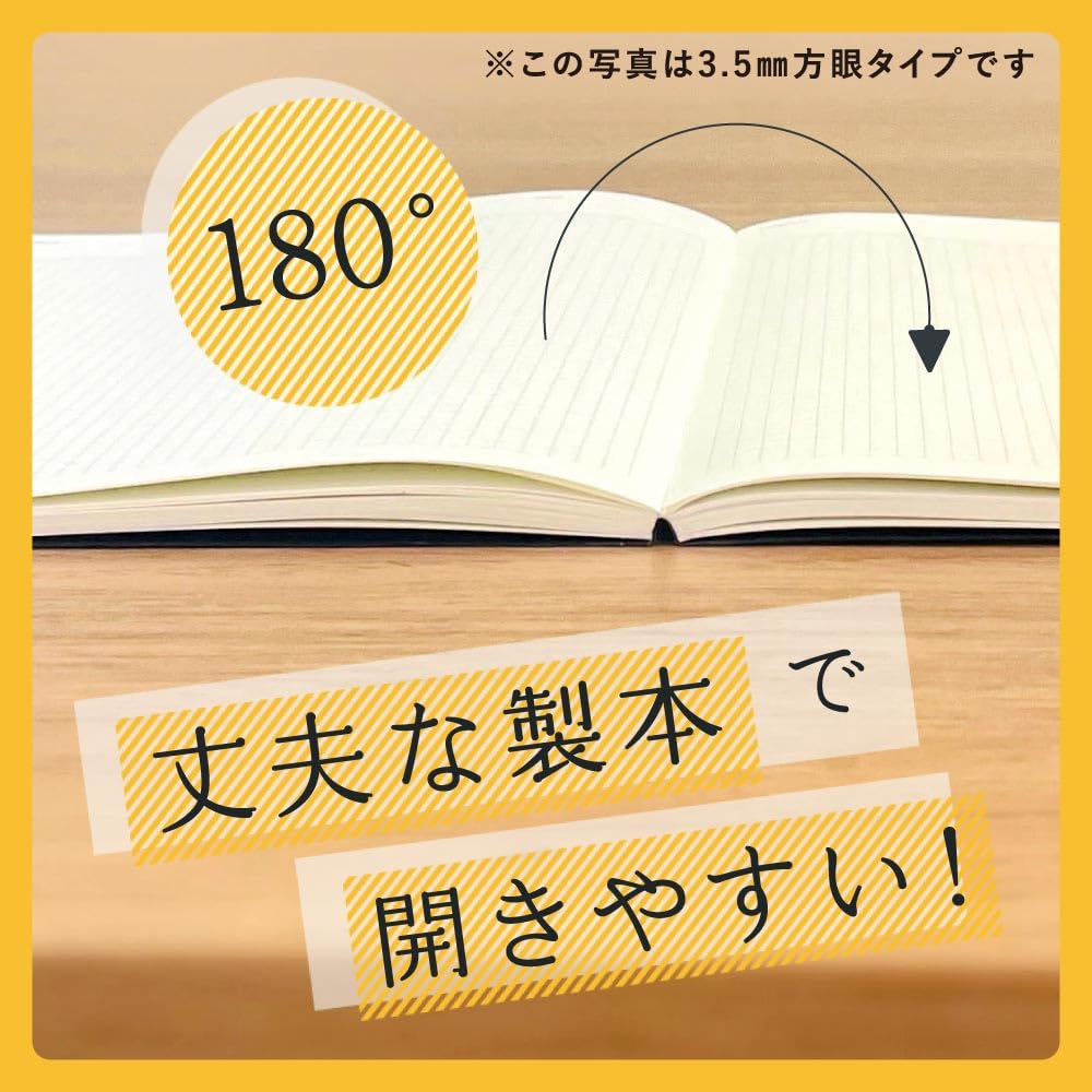 NOLTY B6 Asymmetrical Notebook with 6mm Dot Grid in Black