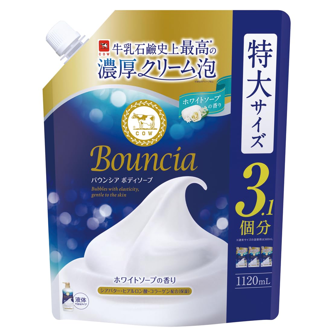 Bouncia Body Soap White Soap Fragrance Refill 1120mL