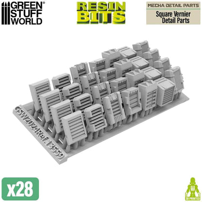 Green Staff World Square Exhaust Unit Detail Parts Set of 28