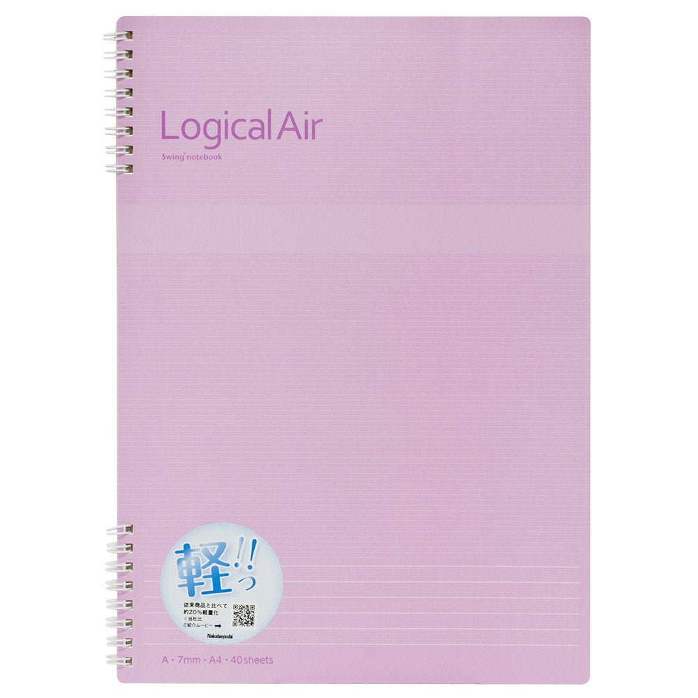 Nakabayashi Logical Air Wring Notebook A4 with Smooth Writing Experience