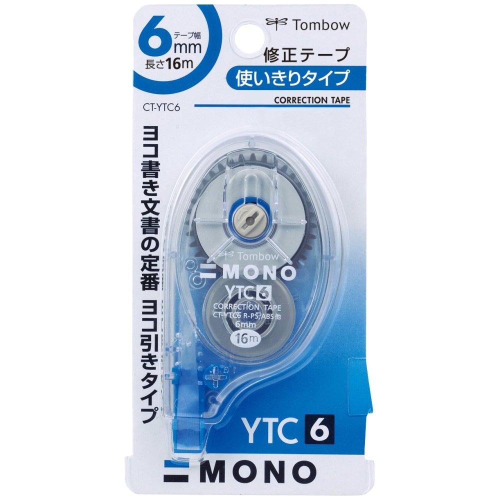 Tombow Correction Tape 6mm MONO YTC Easy-to-Use 16m