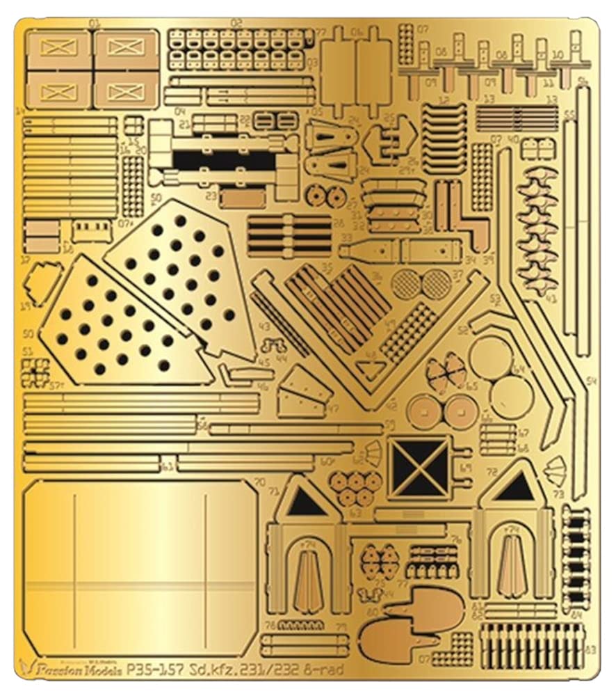 Passion Models 1/35 Sd.kfz.231/232 Armored Vehicle Etched Parts Set