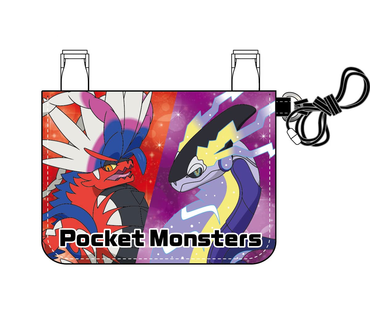 San Art Pocket Monster Mini Wallet with Neck Strap Black