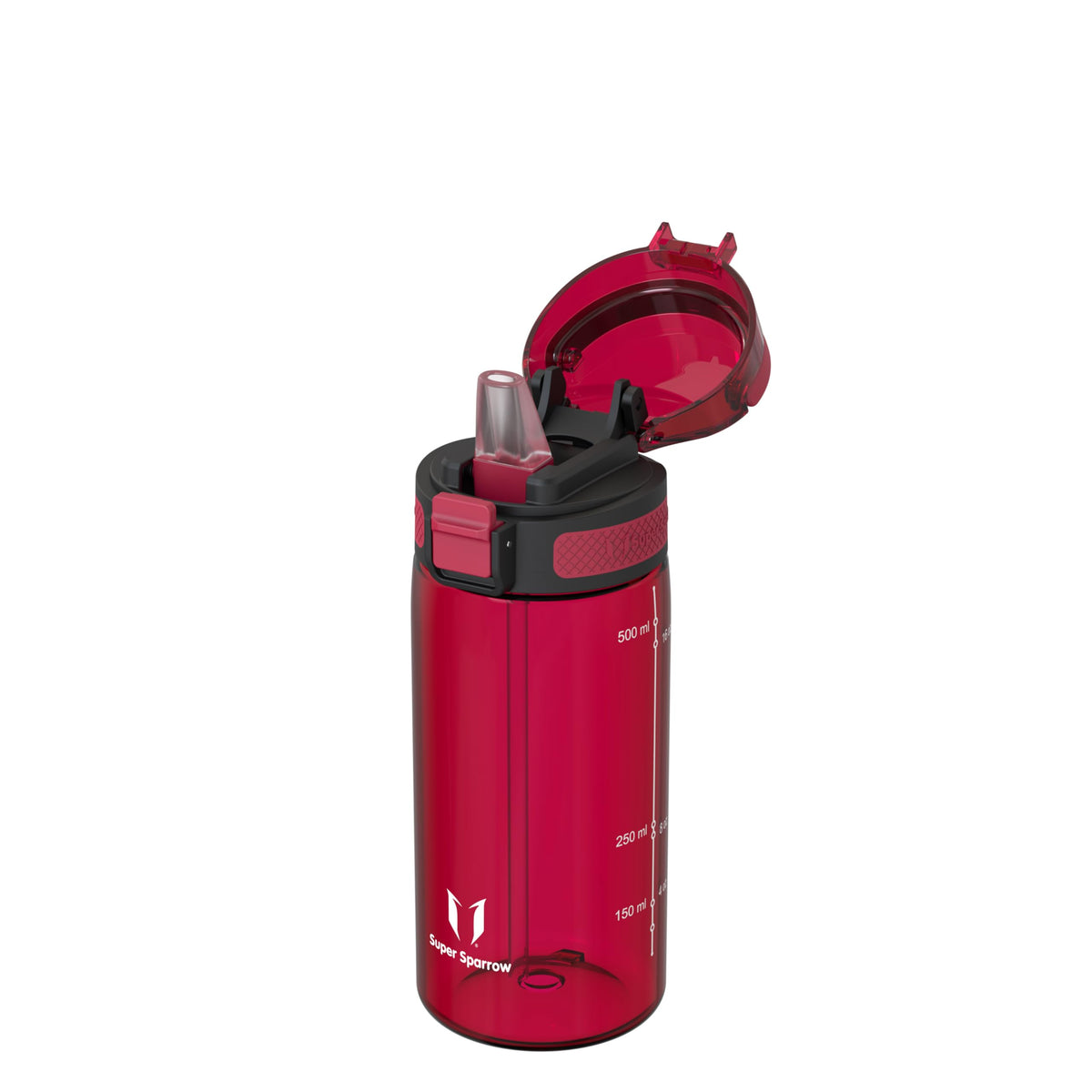 Super Sparrow Water Bottle 500ml BPA-Free with Straw