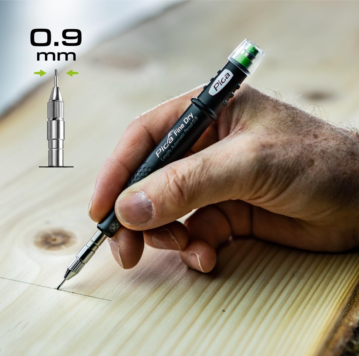 Pica Fine Dry Architectural Mechanical Pencil 0.9mm Black HB