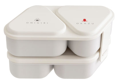 OSK Two-Tier Onigiri Lunch Box 610ml for Easy Meal Prep