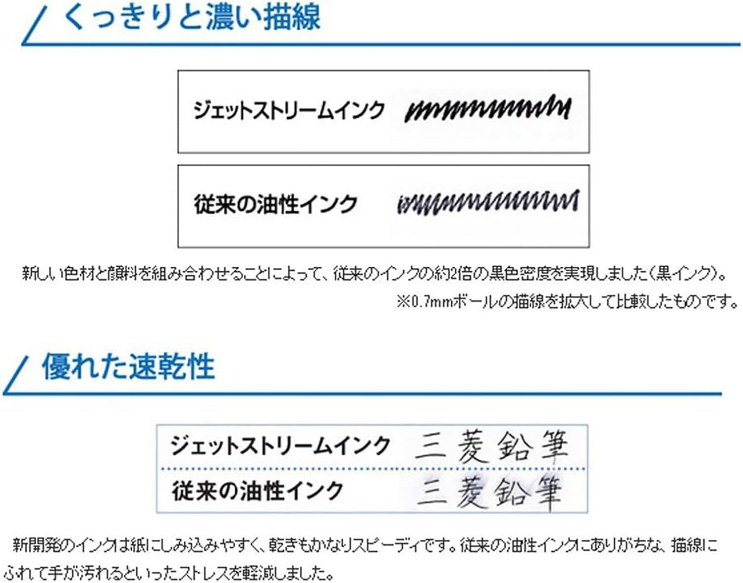 Mitsubishi Pencil Jetstream Ballpoint Pen 0.5mm Black Smooth Writing 5-Pack