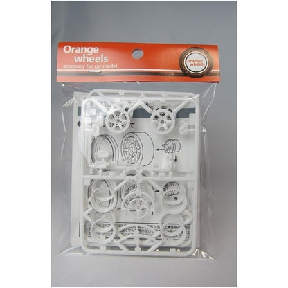 Asuka Model 1/24 Orange Wheels 6-Spoke Model Parts