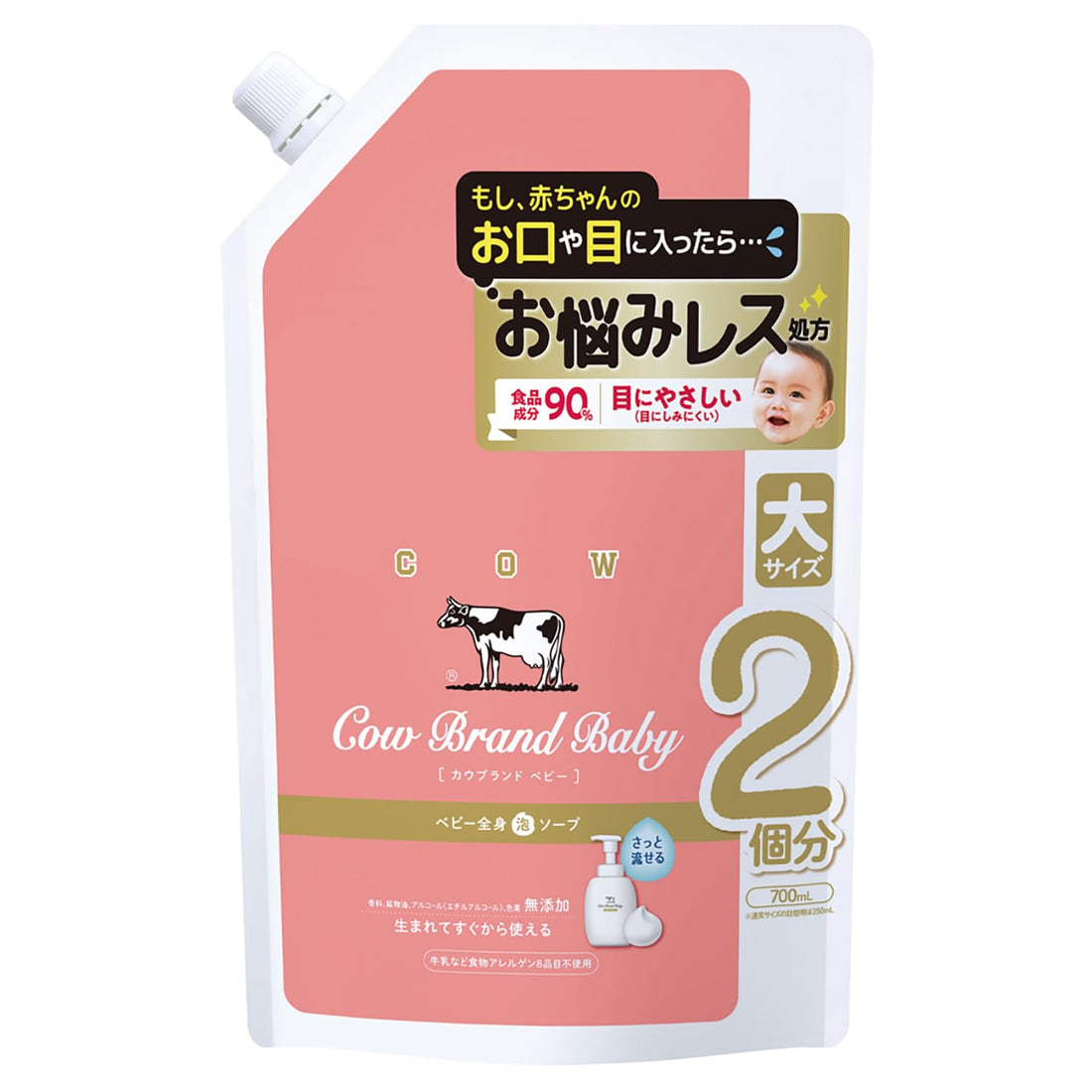 Cow Brand Baby Foaming Soap Refill 700ml Gentle Cleanser
