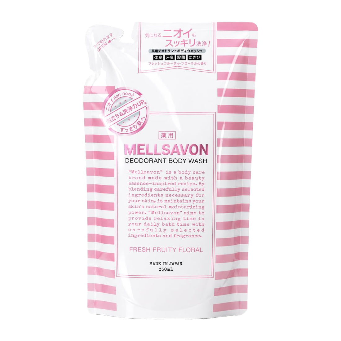 Mellsavon Deodorant Body Wash Fresh Fruity Floral 350ml